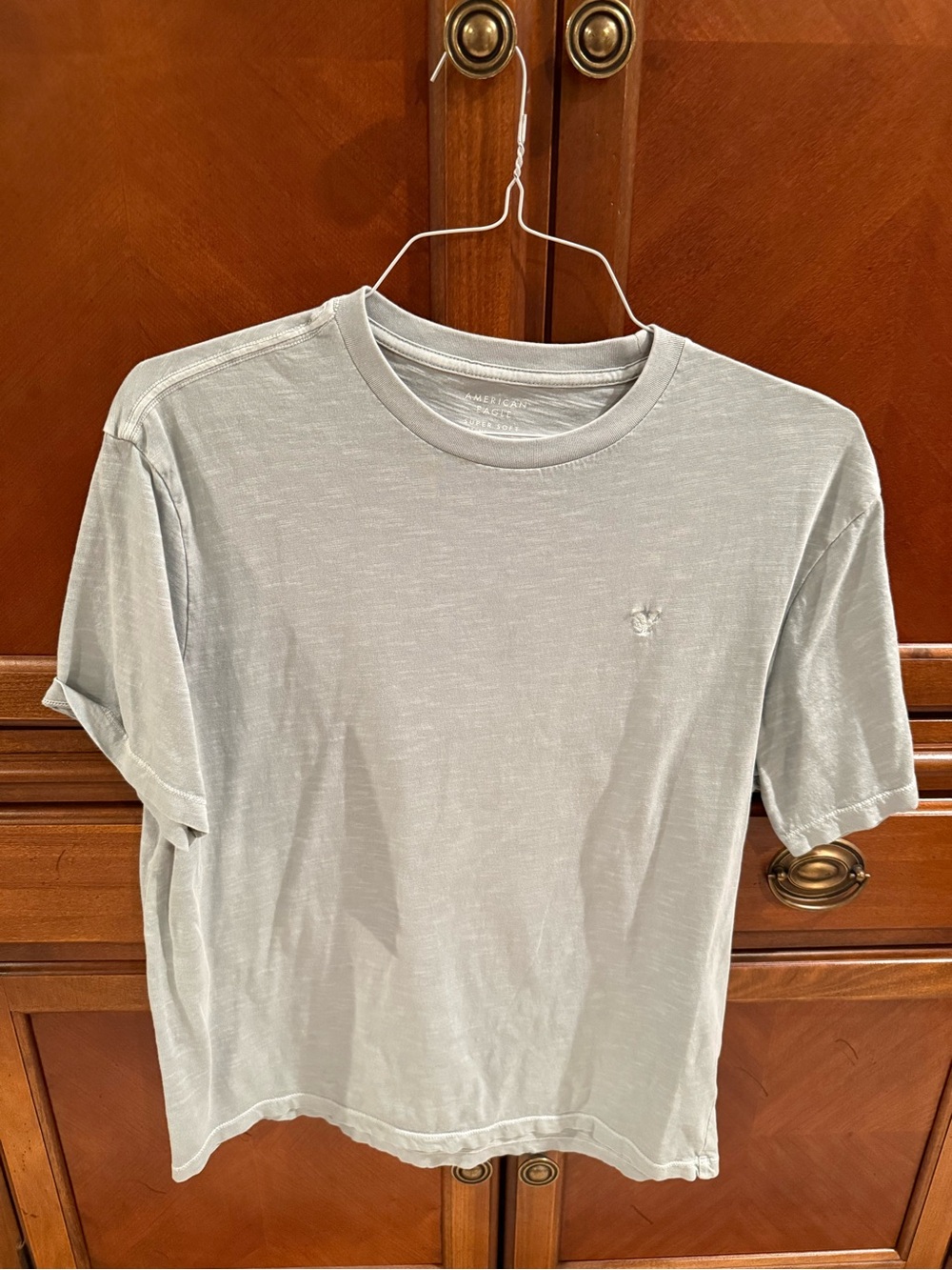 American Eagle Outfitters Heather Light Green Crew Neck Tee